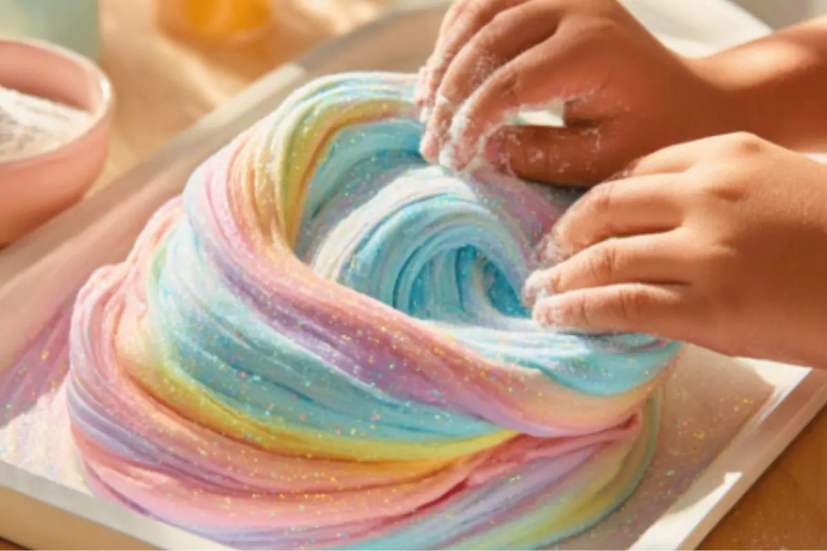 Cornstarch and Dish Soap Bubble Dough