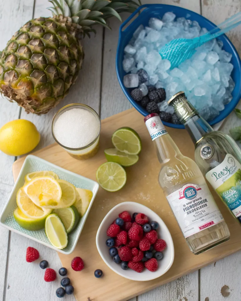 Ingredients for Mermaid’s Sparkle Punch