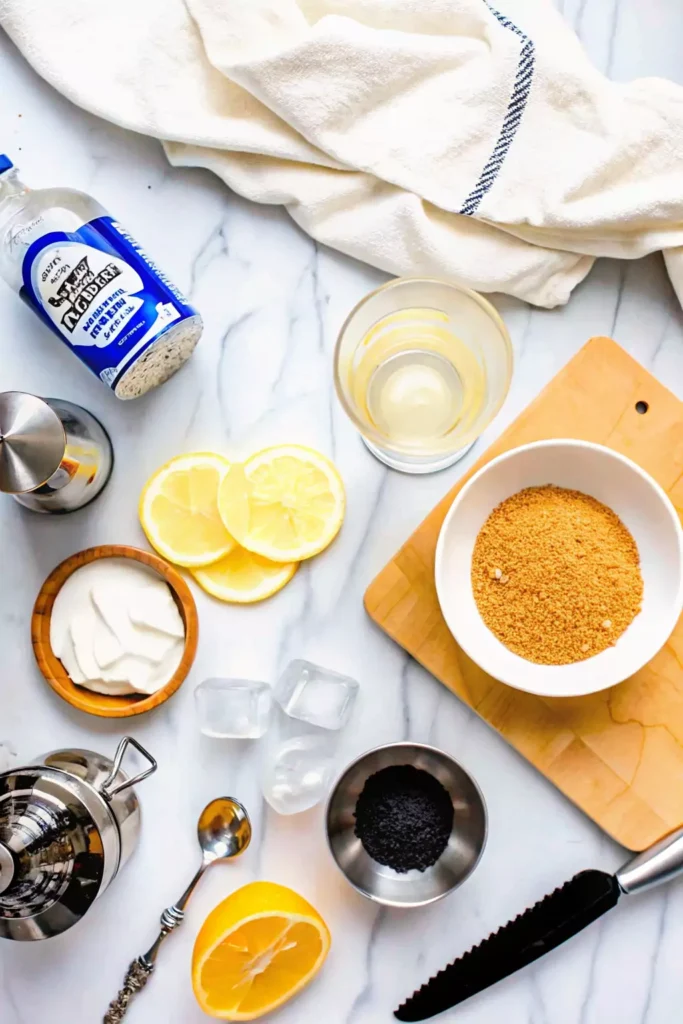 Ingredients for Italian Lemon Cream Martini