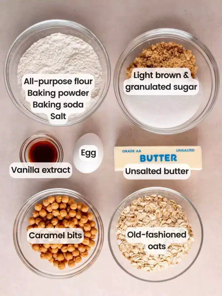 salted-caramel-oatmeal-cookies-ingredients