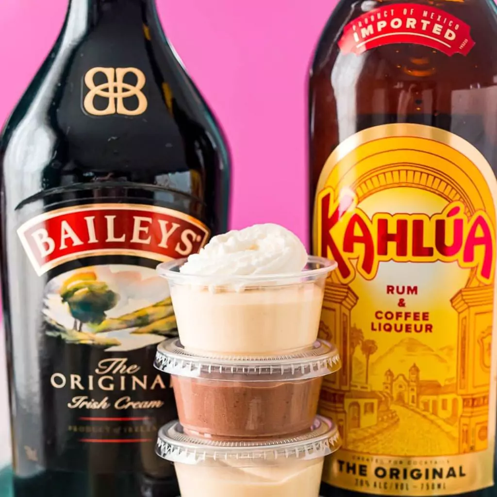 Christmas Chocolate Kahlua & Baileys Pudding Shots