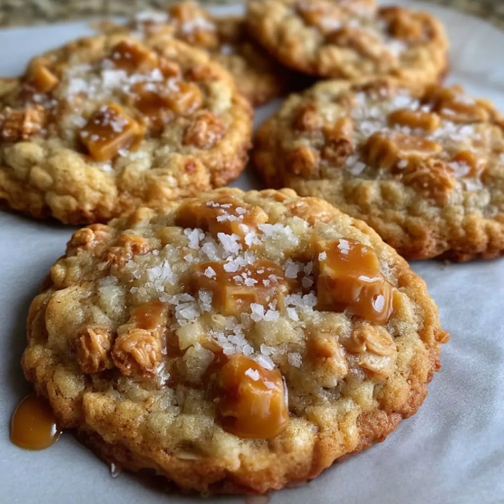 Salted Caramel Oatmeal Cookies