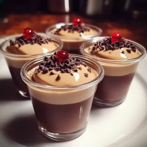 Christmas Chocolate Kahlua & Baileys Pudding Shots